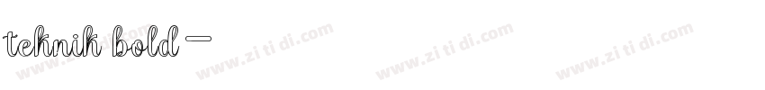 teknik bold字体转换